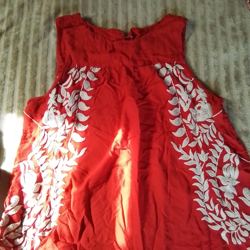 Lucky brand  beautiful embroidery soft material